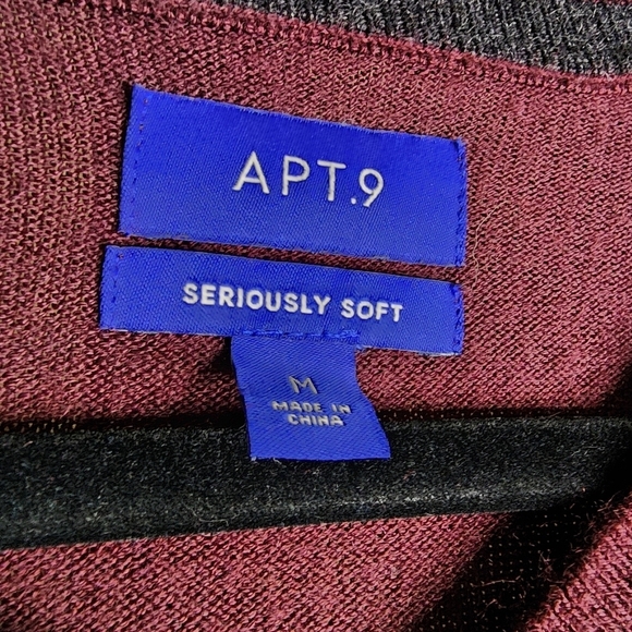 Apt. 9 Seriously Soft Men's Merino Wool Blend V Neck Comfy Cozy Sweater Medium - Picture 8 of 9